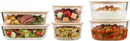 Urban Green Glass Food Container Set with Glass Lid, 3 Pack, Food Storage Containers Set, Airtight, LeakProof, 100% Plastic Free, Meal Prep Containers (White Color)
