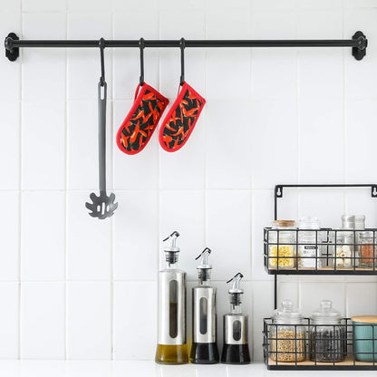 Cast Iron Skillet Handle Covers,Pot Handle Covers Heat Resistant,Pot Holders for Kitchen Heat Resistant,Machine Washable Handle Mitts 2 PCS(Striped)