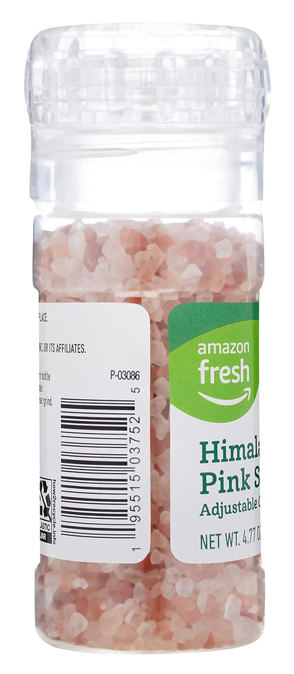 Amazon Grocery, Himalayan Pink Salt Adjustable Grinder, 4.77 Oz