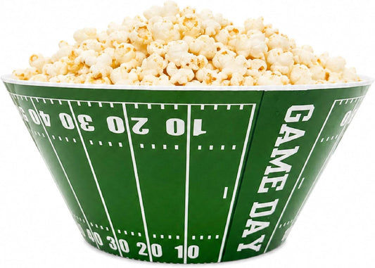 Green Football Snack & Serving Bowl Reusable Melamine Game Day Party Dish
