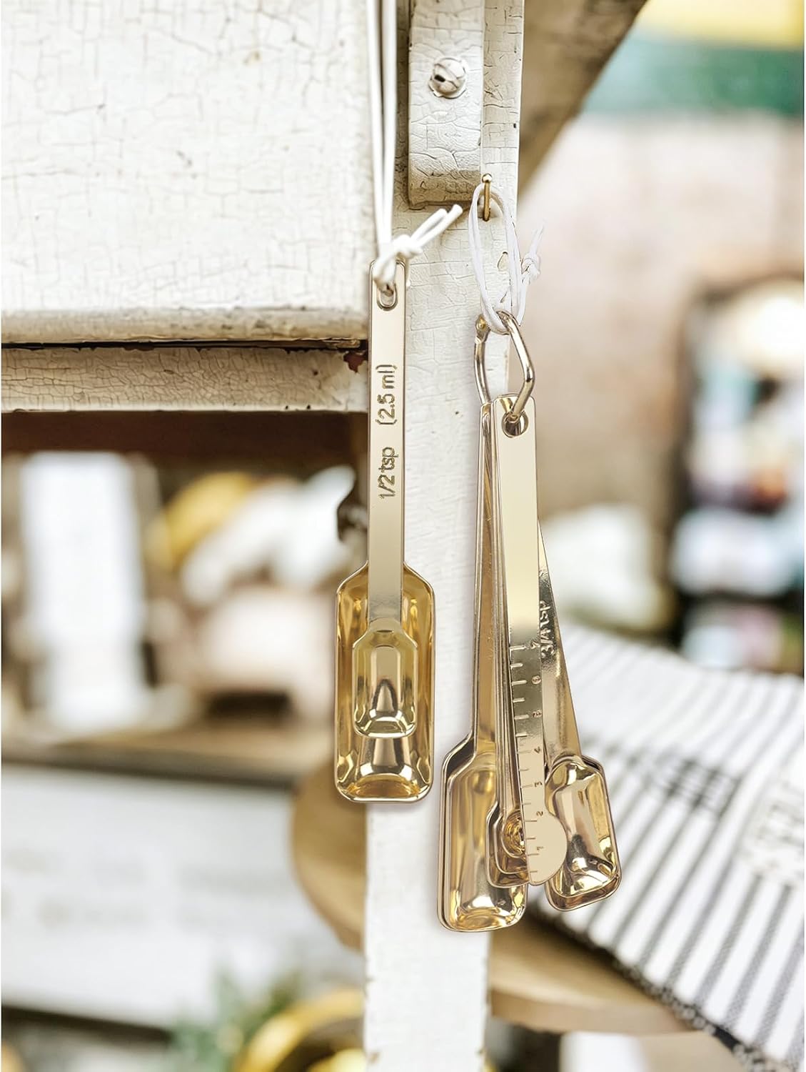 Gold Measuring Spoons, 18/8 Stainless Steel