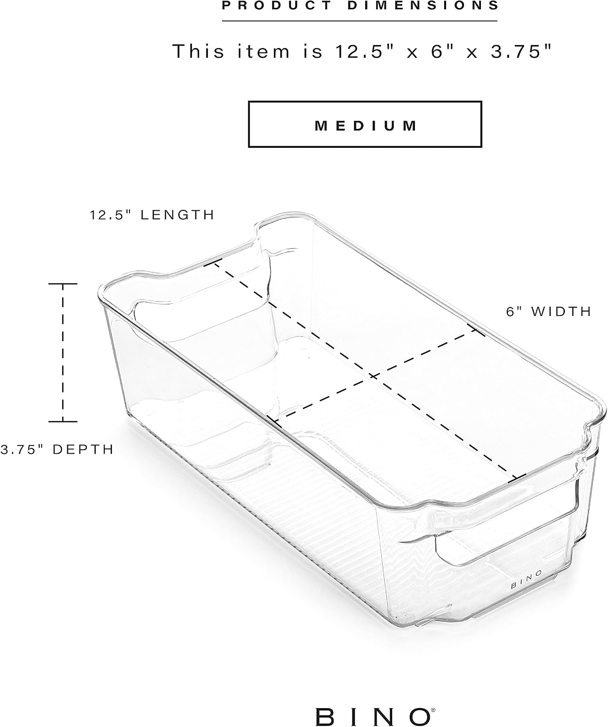 BINO | Stackable Storage Bins, X-Large - 2 Pack | THE STACKER COLLECTION | Clear Plastic | Built-In Handle | BPA-Free | Containers for Organizing Kitchen Pantry | Multi-Use Organizer