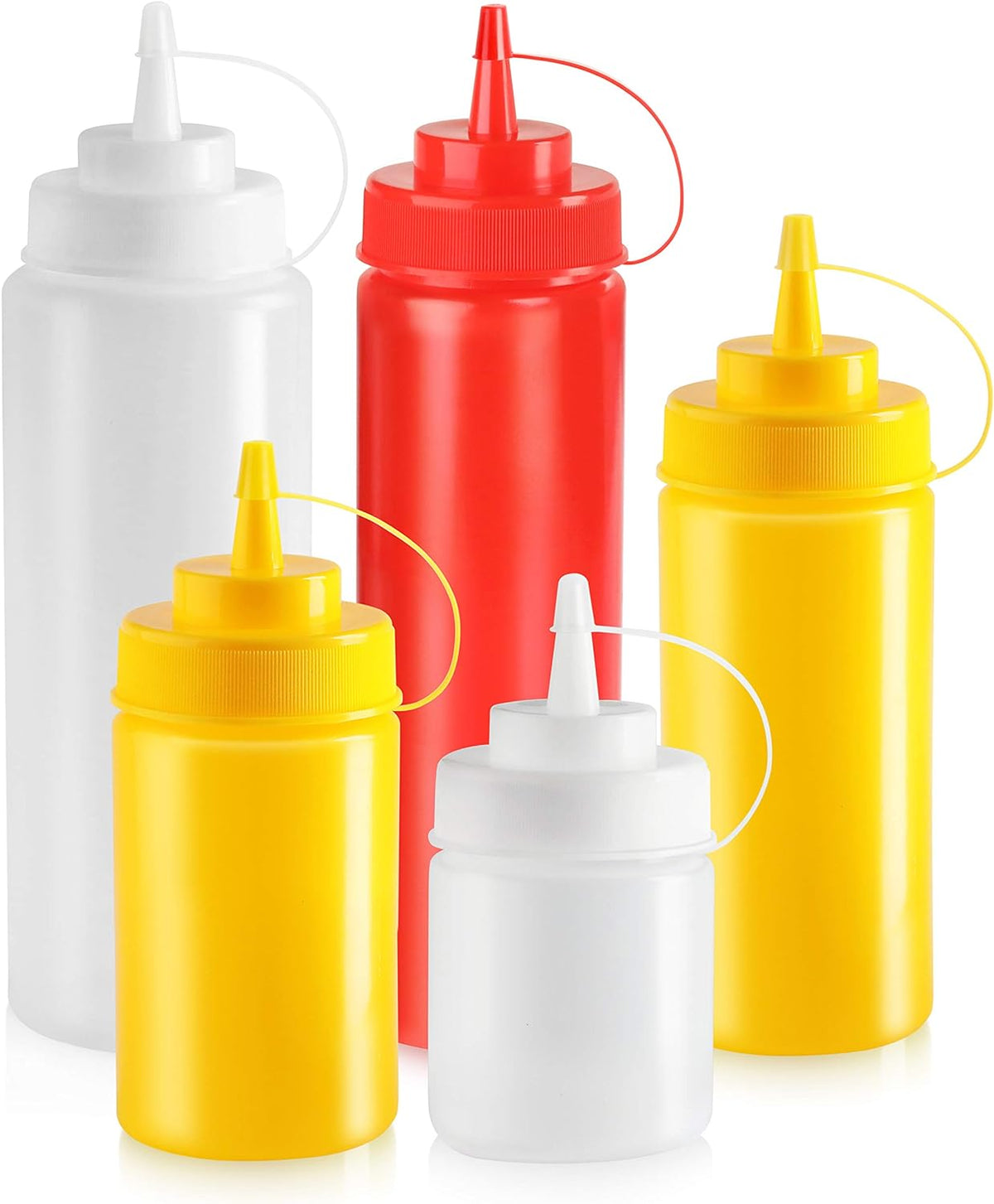 New Star Foodservice Squeeze Bottle, 12 oz, Red
