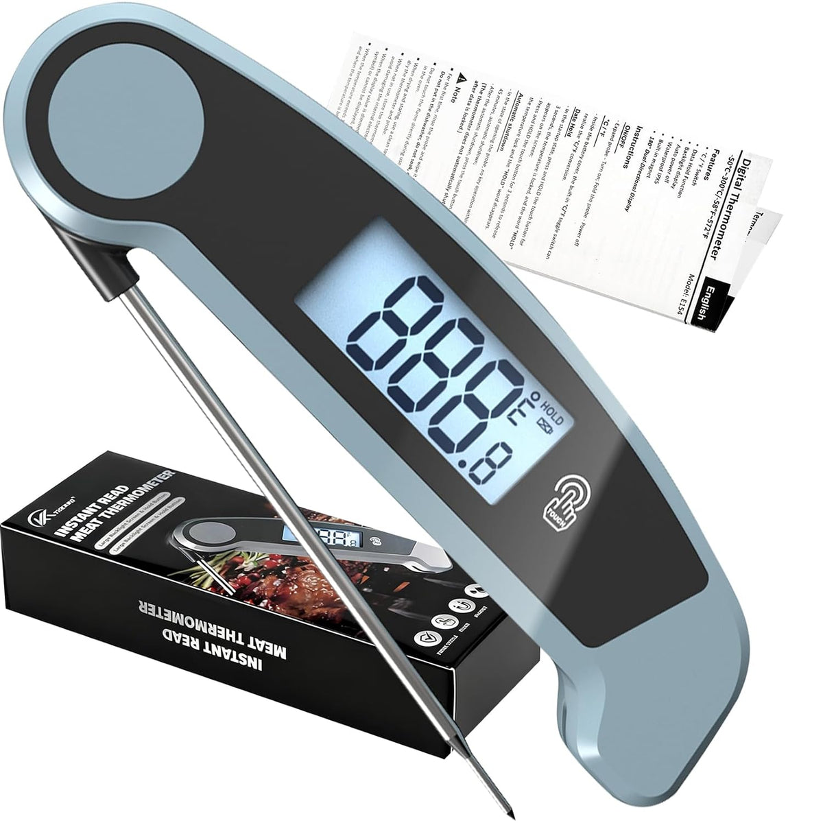 Oven Thermometer 2.75-Inch Dual Scale, 50-300°C/100-600°F, NSF 2‑Pack
