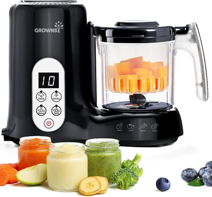 Grownsy Baby Food Maker, Steamer & Blender Baby Food Processor, White