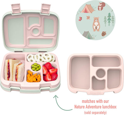 Bentgo® Kids Prints Tray with Transparent Cover - Reusable, BPA-Free, 5-Compartment Meal Prep Container with Built-In Portion Control for Healthy Meals At Home & On the Go (Mermaids in the Sea)