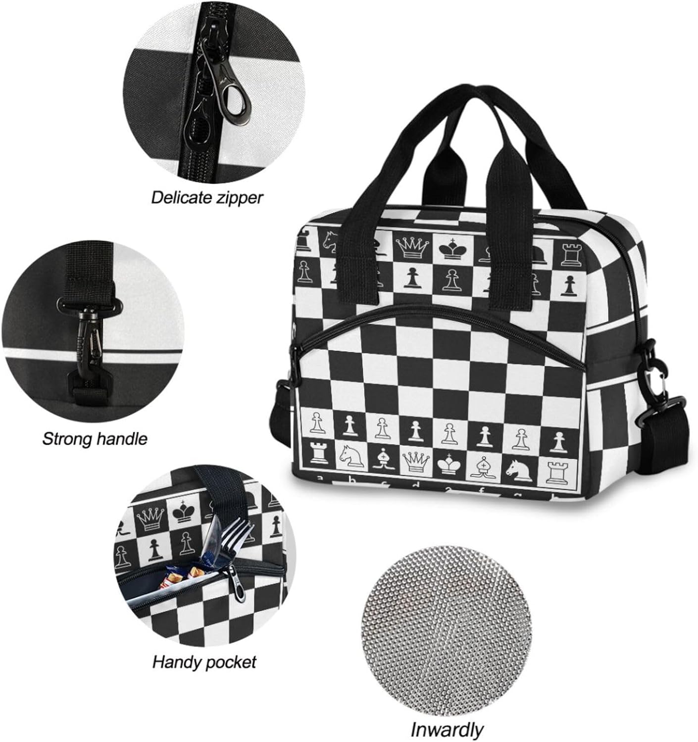 Colorful Leopard Insulated Lunch Bag Rainbow Animals Skin Print Reusable Cooler Lunch Tote Box with Shoulder Strap for Work Picnic School Beach