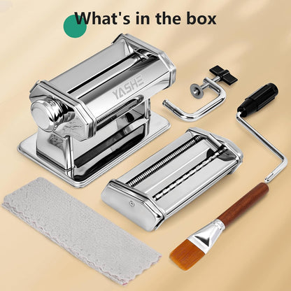 YASHE 3-in-1 Pasta Maker Machine with Adjustable Thickness
