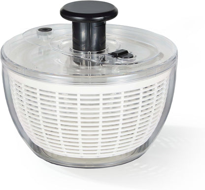 CAROTE 6.4 Qt Stainless Steel Salad Spinner, Large Lettuce Spinner Vegetable Fruit Washer, Vegetable Cleaner Salad Cleaner Lettuce Washer, Non-Slip Base, Multifunctional for Salad, Fruits