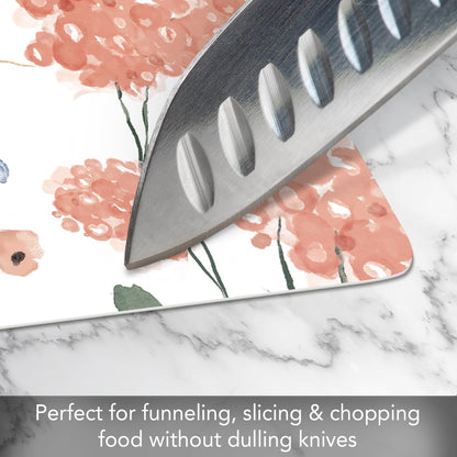 Cut N' Funnel Eat Fresh Designer Flexible Cutting Board Mat 15" x 11.5" Made in the USA Decorative Flexible Easy to Clean