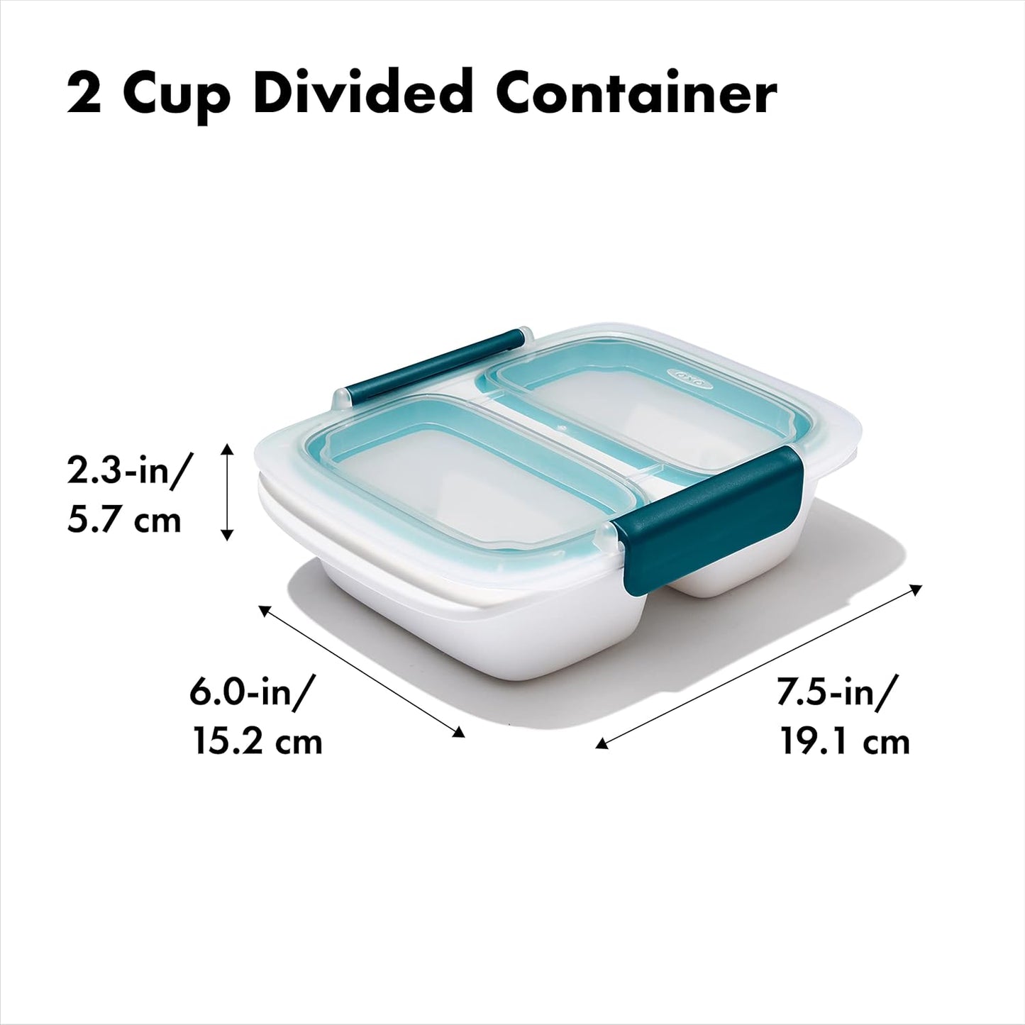 OXO Good Grips Prep & Go Snack & Dip Container, Snack Fuss-Free on the Move, Leakproof Reusable Small Meal Food Storage and Lid, Food Containers with Lids, Snack Organizer, 1.6 Cups/0.4 L