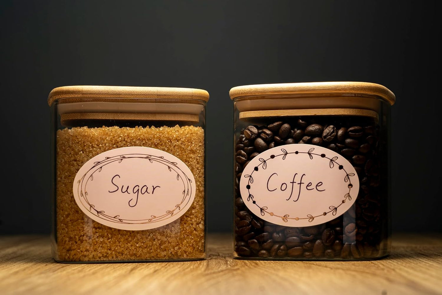 MONEST Waterproof Label Stickers for Jars and Lids, Pantry, Mason Jar, Canning, Spice, Bottle Labels (Red Tulip 2"x3")