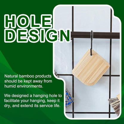 Bamboo Pan Scraper, Pot Scraper, Food Scraper, Kitchen Scraper Tools for Cast Iron Skillets, Cookware, Dishes, Pans and Pots