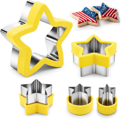 HOOMIL 12 Pcs Round Cookie Cutters, 1 to 4.5 Inch Graduated Set