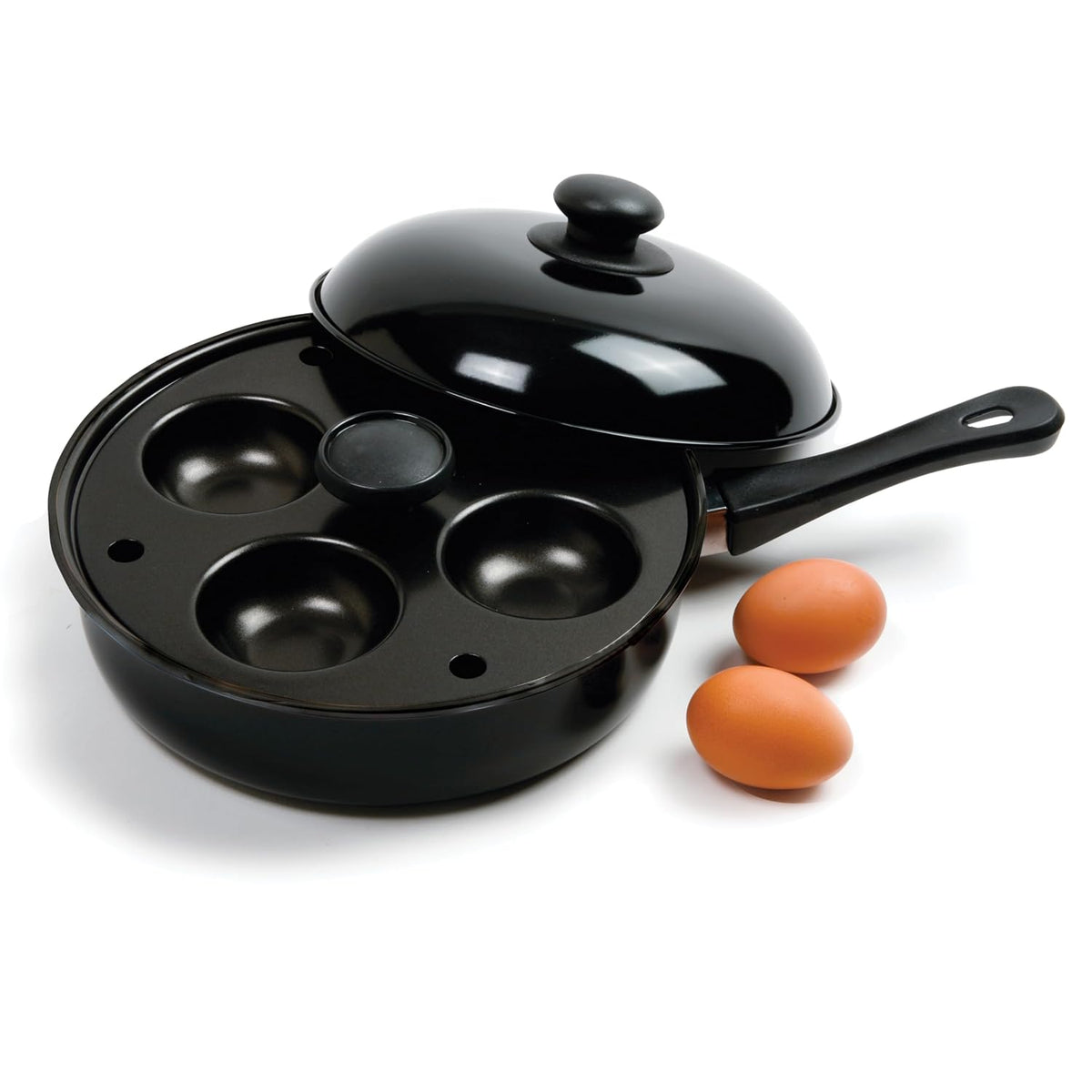 Norpro Nonstick 4-Egg Poacher Skillet with Removable Poaching Frame