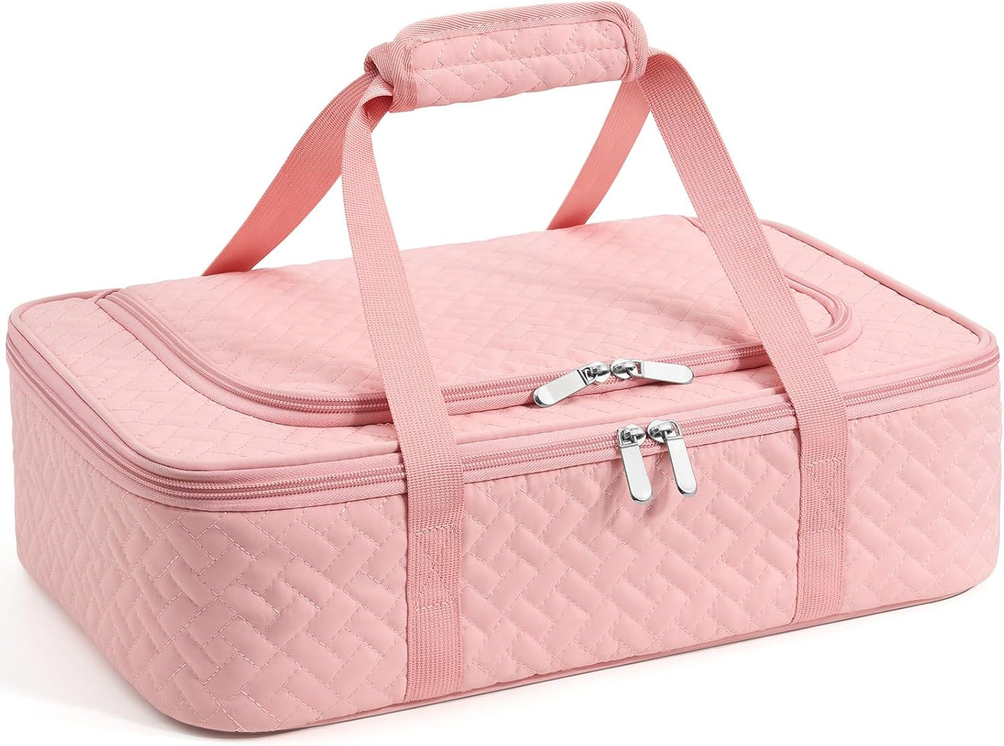 Insulated Casserole Carrier - Portable Casserole Carrier for Hot or Cold Food, Lasagna Holder for Parties,Picnic,Cookouts,Traveling - Fits 9" x 13" Baking Dish (Beige)