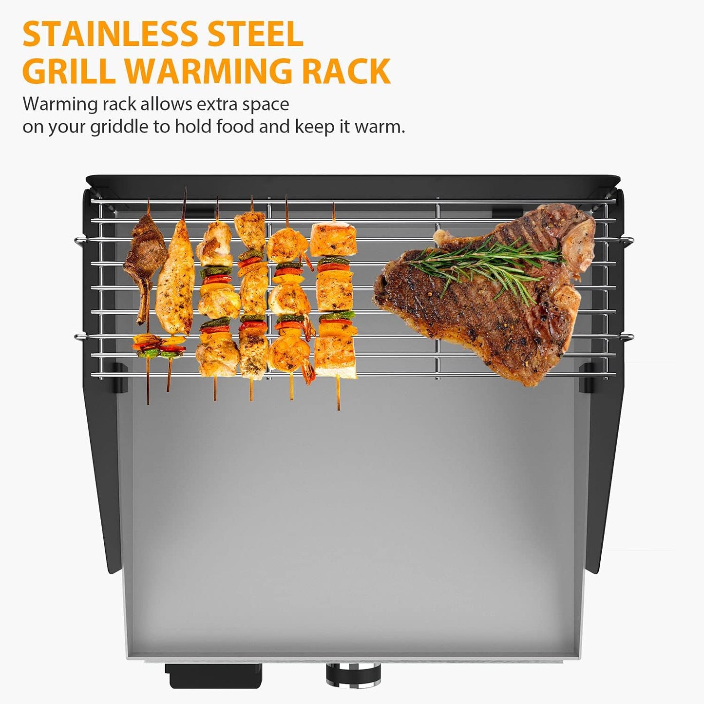 28 Inch Griddle Wind Guard/Screen and Warming Rack for Blackstone, Accessories Kit (For 28")