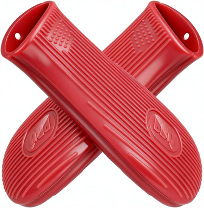 Cbiumpro 2 Pack Heatproof Cast Iron Handle Cover Holder for Hot Skillet Pan