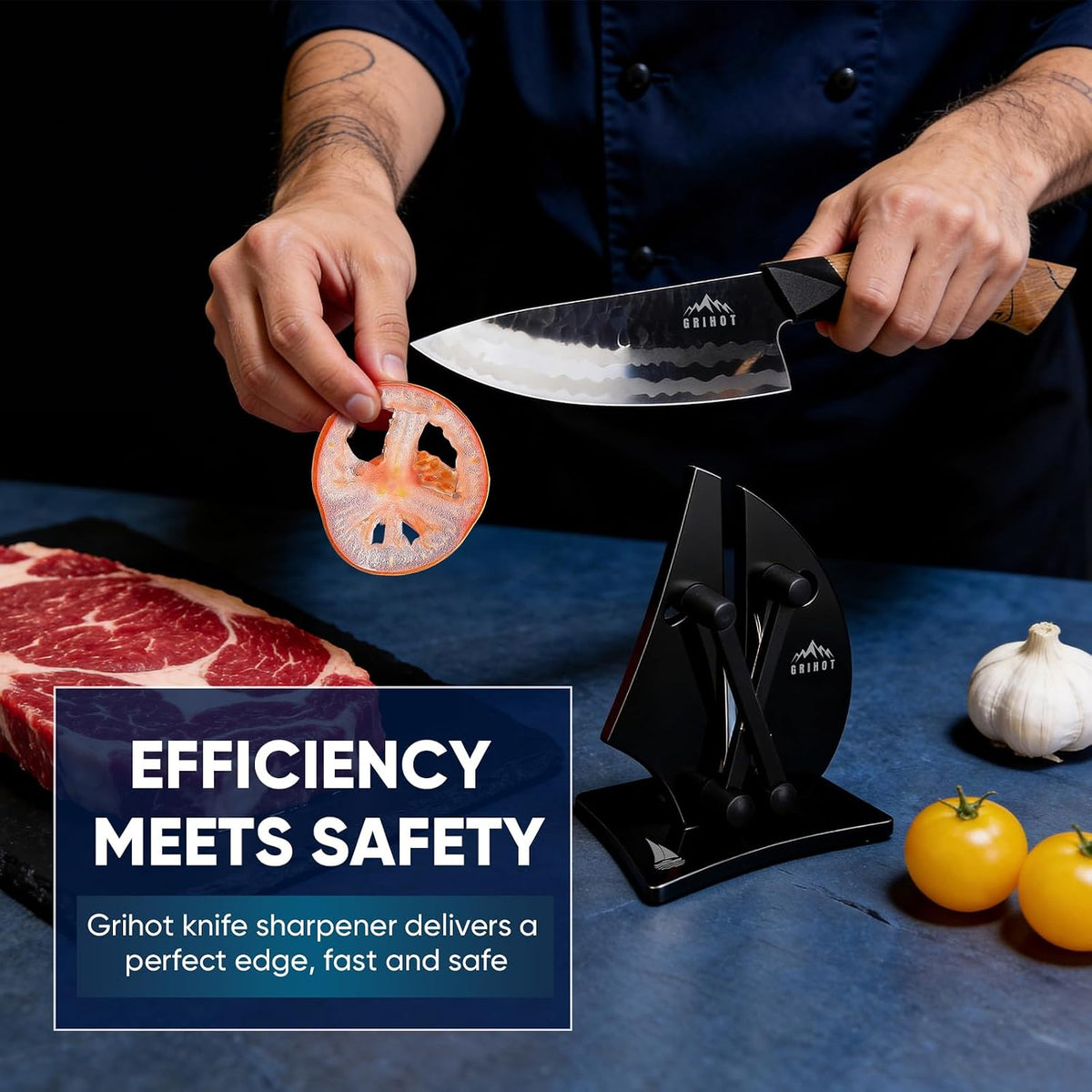 VN3 Professional Knife Sharpener | 3-Action Tungsten Carbide