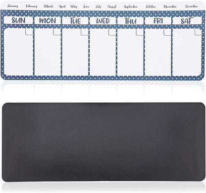 Juvale Dry Erase Weekly Calendar Magnet - Magnetic Calendar for Refrigerator - Dry Erase Weekly Planner - Desk Decor & Office Desk Accessories - 11"x 4.2", Pack of 4