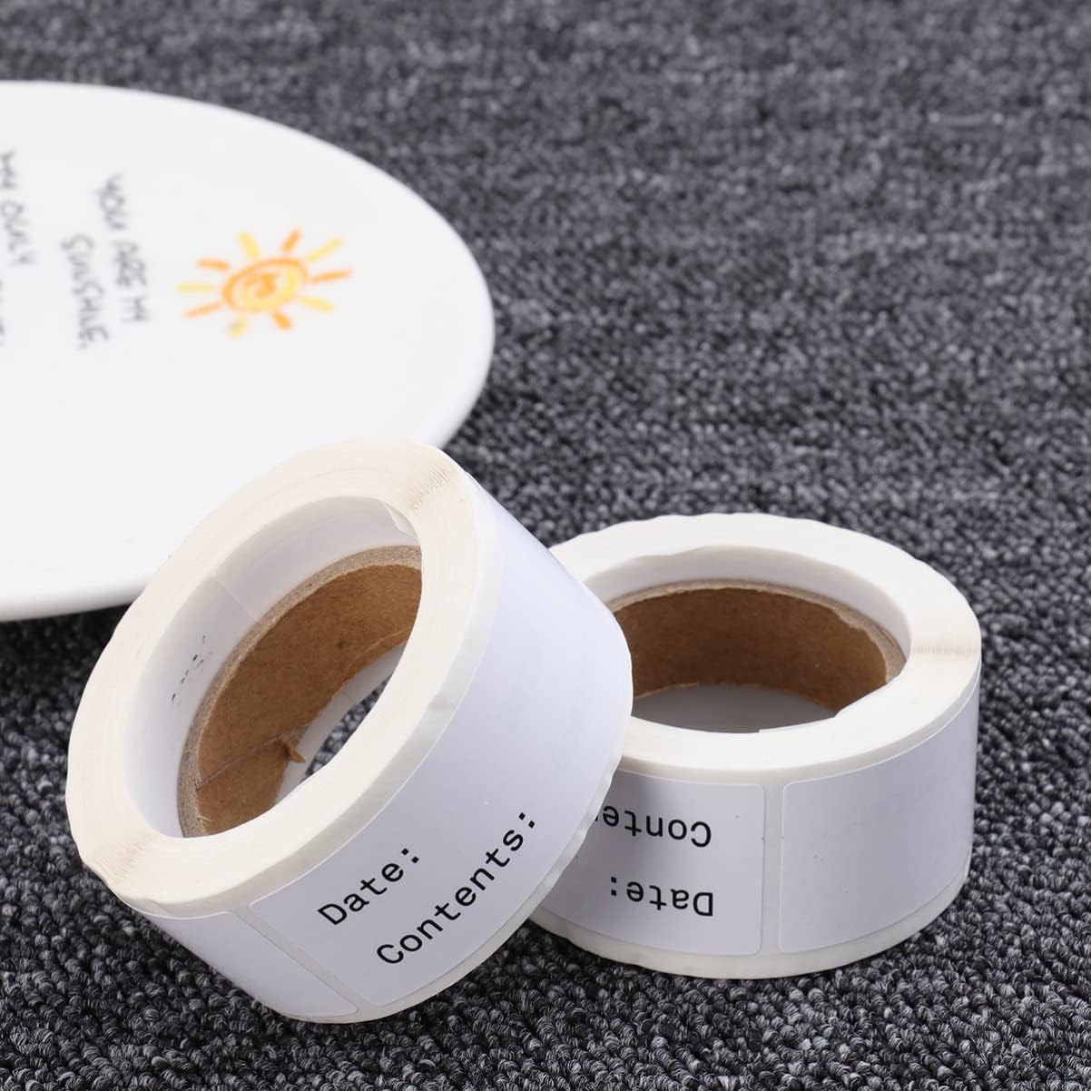 SHOWERORO 2rolls Kitchen Food Date Stickers DIY Classified Paste Labels for Easy Identification Eco-Friendly Adhesive for Organizing Pantry and Fridge