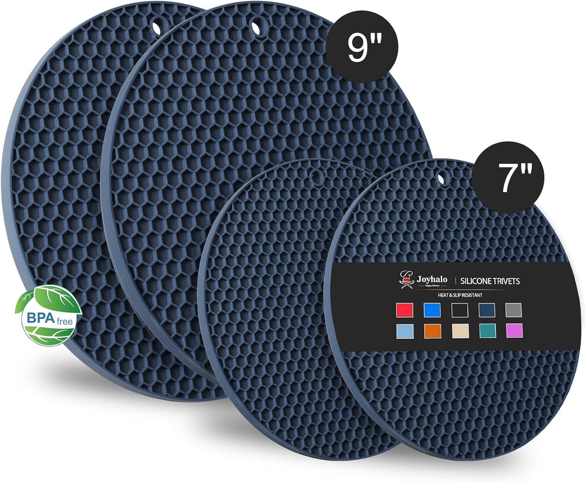 Joyhalo 4 Pack Trivets for Hot Dishes