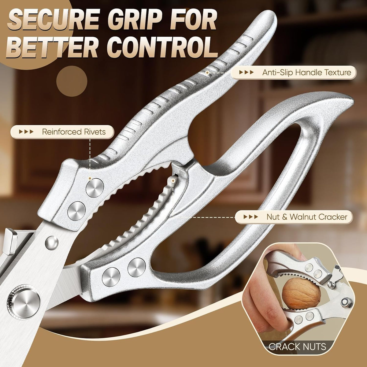 Huusk Poultry Shears Heavy Duty – All Purpose Japanese Kitchen Scissors