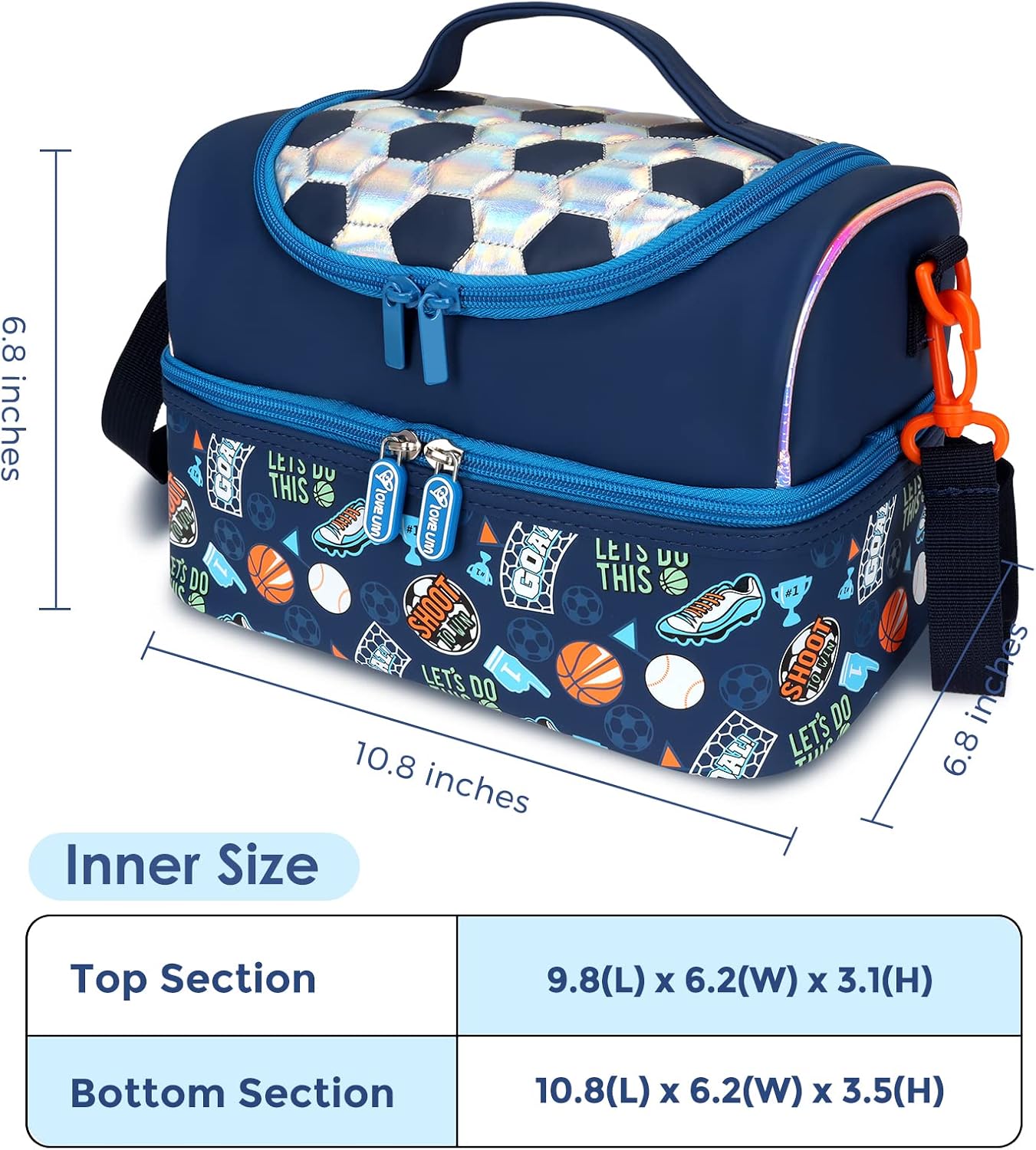 RLGPBON Lunch Bag Kids,Boys Lunch Box,Space Lunch Bag Toddler Teen Boys,School Daycare Cute Travel bags