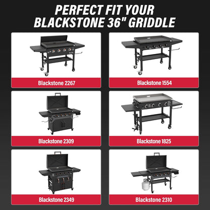 Utheer 2-Pack Griddle Warming Rack for Blackstone 28" Griddles, Stainless Steel Flat Top Grill Accessories | Reversible Rack Adds Prep Space, Foldable Clip-On Design Expands Cooking & Holding Area
