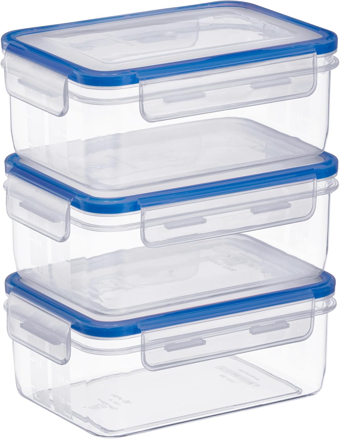 Tribello 250 oz Extra Large Airtight Food Storage Containers with SnapTight Lids – Clear, Stackable, BPA-Free Meal Prep Containers for Kitchen, Freezer & Pantry Storage