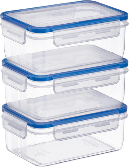 Tribello 250 oz Extra Large Airtight Food Storage Containers with SnapTight Lids – Clear, Stackable, BPA-Free Meal Prep Containers for Kitchen, Freezer & Pantry Storage