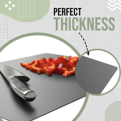 Crown Display Disposable Cutting Boards for Kitchen Black Cutting Board 10 Inch X 13.5 Inch Flexible Cutting Boards For Kitchen ~ Patent Pending ~ Recyclable Disposable Cutting Board Sheets