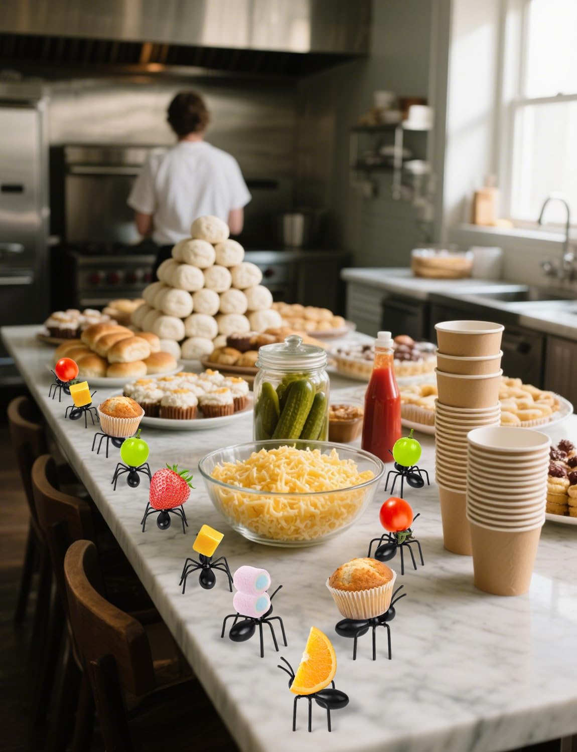36pcs Mini Dinosaur Food Picks, Cute Cartoon Animal Fruit Toothpicks for Dinosaurs Birthday Party Bento Picks for Sandwiches, Snacks Desserts Accessory