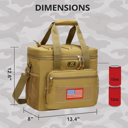 Lunch Box for Men, Tactical Lunch Bag MOLLE Webbing Leakproof Insulated Lunch Cooler Women Adult Meal with Adjustable Shoulder Strap Lunch Pail (Blue)