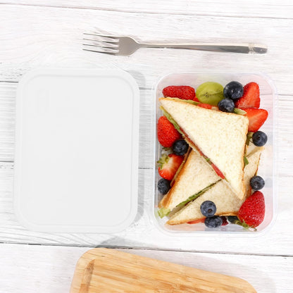 Quodac Food Storage Containers 4-Pack, 4.7 Cup Leakproof Lunch Boxes with Silicone Lids, Microwave & Dishwasher Safe, BPA-Free Meal Prep Containers