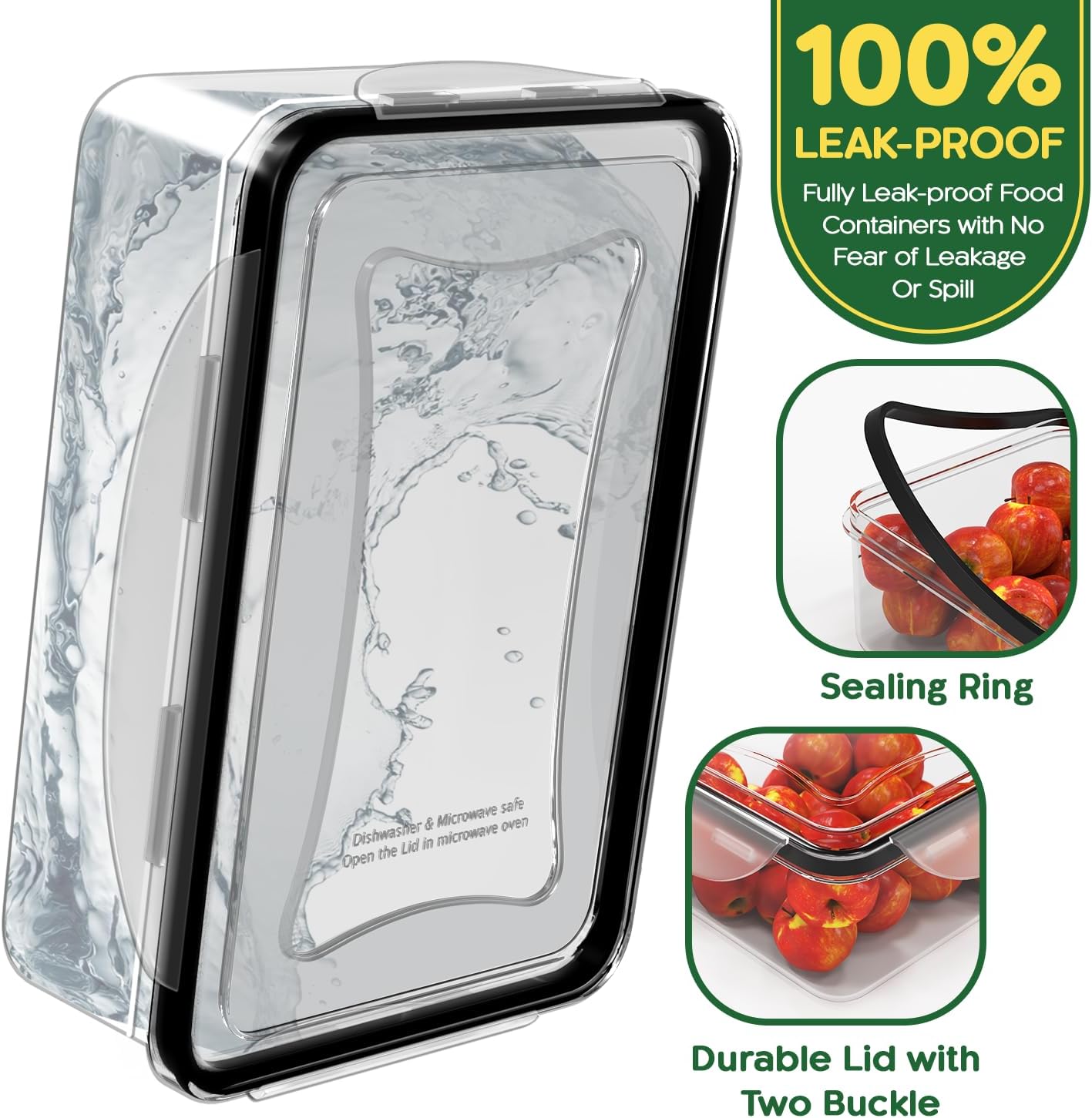 70 Pcs Large Food Storage Containers with Lids Airtight-2500ML to Small Box,Total 22812 ML Stackable Kitchen Bowls Set(35 Containers,35 Lids)-BPA Free Leak proof Plastic Boxes-Microwave safe