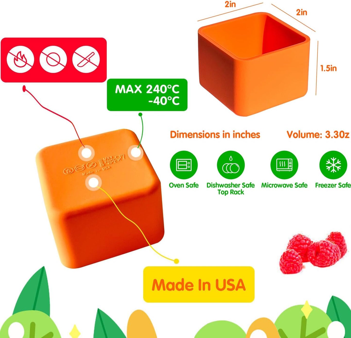 IELEK Silicone Bento Lunch Box Dividers Reusable Bento Box Containers Bundle Accessories- Non-Toxic, BPA Free, Dishwasher Safe