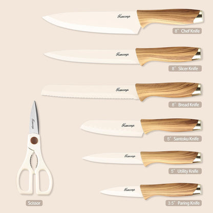 Kitchen Knife Set, 13 PCS Knives Set with 6 Blade Guards