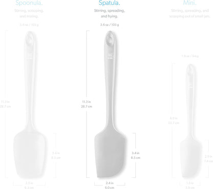 DI ORO Large Silicone Spatula - 600F Heat Resistant, Black