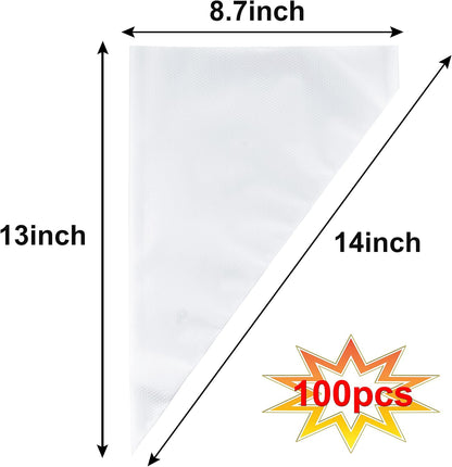Piping Bags and Tips Set, 100 PCS 12in Pastry Bags, Piping Bags Disposable