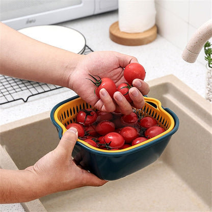 6 Pack Space-Saving Collapsible Colander for Kitchen Fruits Vegetables