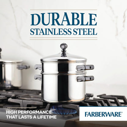 Farberware Classic Series Stack 'n' Steam Sauce Pot and Steamer, 3-Quart