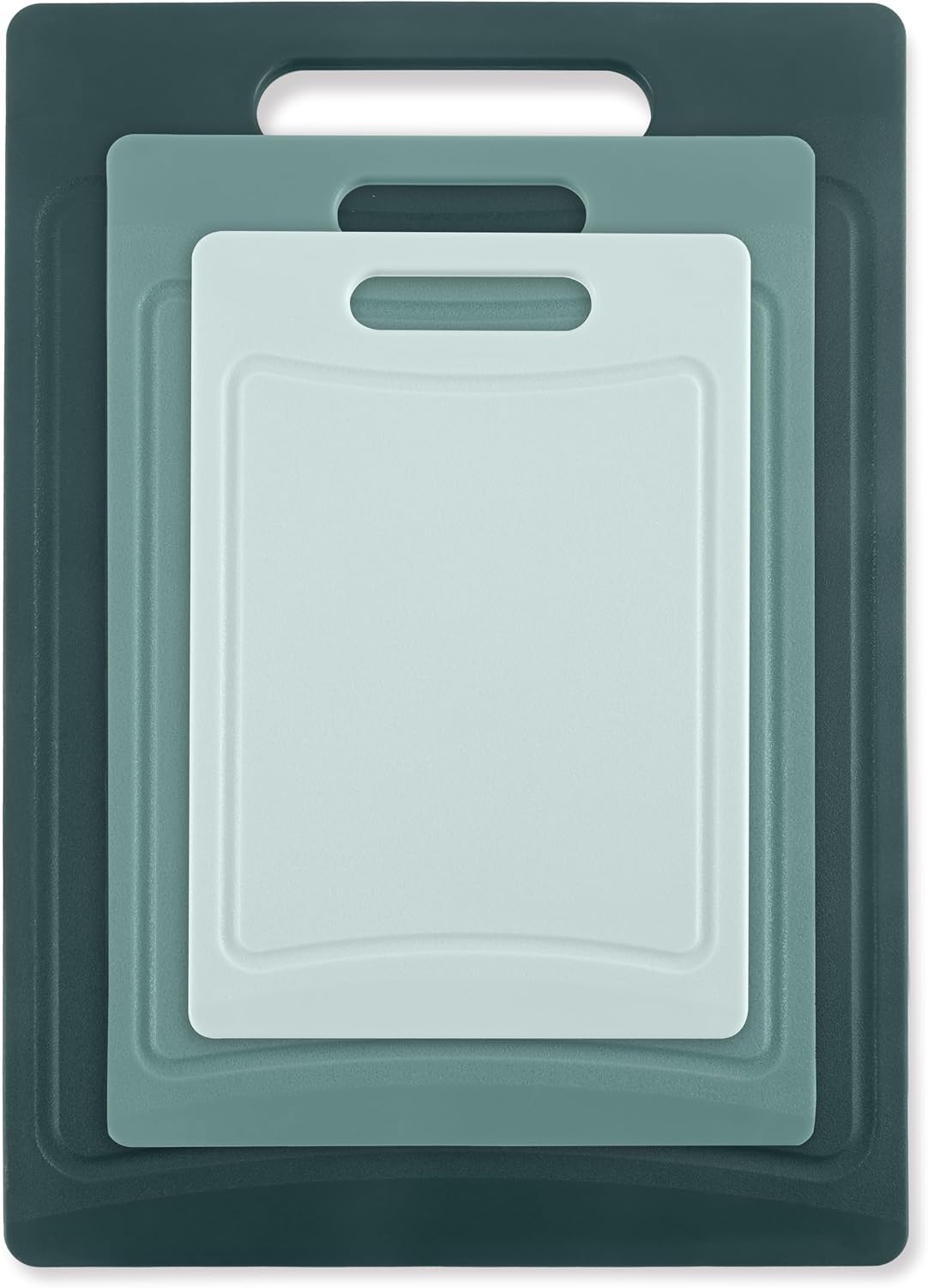 COOK WITH COLOR Non-Slip Cutting Board Set – Kitchen Essentials with Easy Grip Handle for Meat, Veggies, and Fruits, 3 Cutting Boards, Speckled White