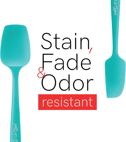 UpGood Silicone Spatula Set 600°F - High Heat Resistant Nonstick, Small and Large Kitchen Spatulas - Flexible BPA Free Professional Grade Cookware - Utensils for Cooking, Baking, Mixing(4 Pcs, Grey)
