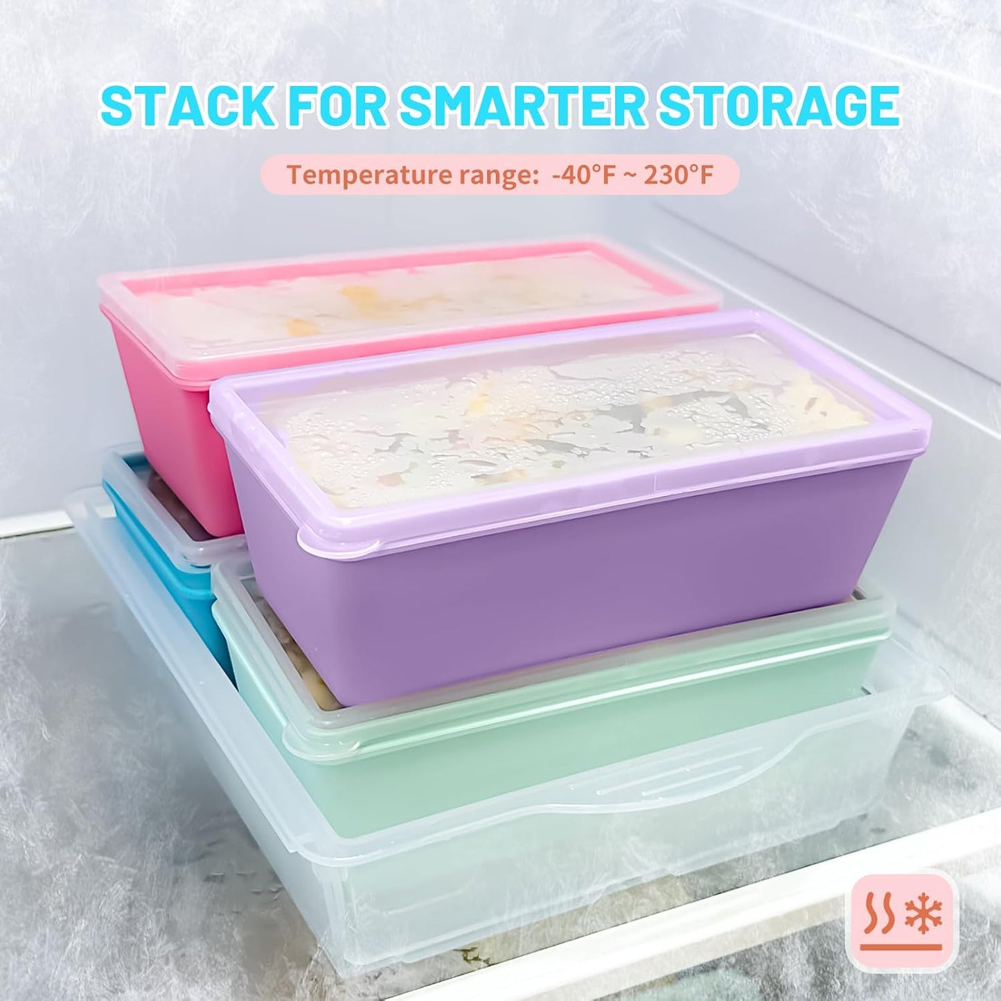 Gemice 1-Cup Silicone Freezer Molds with Lids, Individual 4-Pack Portion Soup Cubes Freezer Trays for Food Storage, Oven & Dishwasher Safe, BPA-Free, Silicone Freezer Containers for Meal Prep