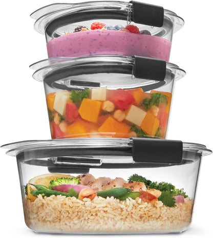 Rubbermaid Brilliance BPA Free 44-Piece Food Storage Containers Set Airtight Leak-Proof with Lids for Meal Prep Lunch and Leftovers