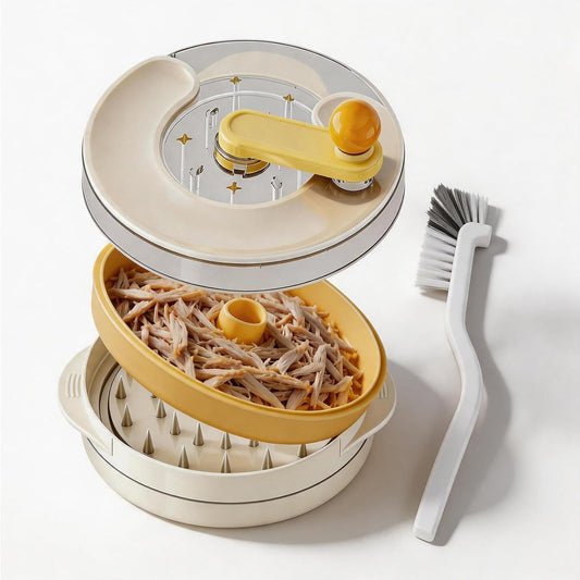 Cream White Chicken Shredder Manual Rotary Meat Shredder