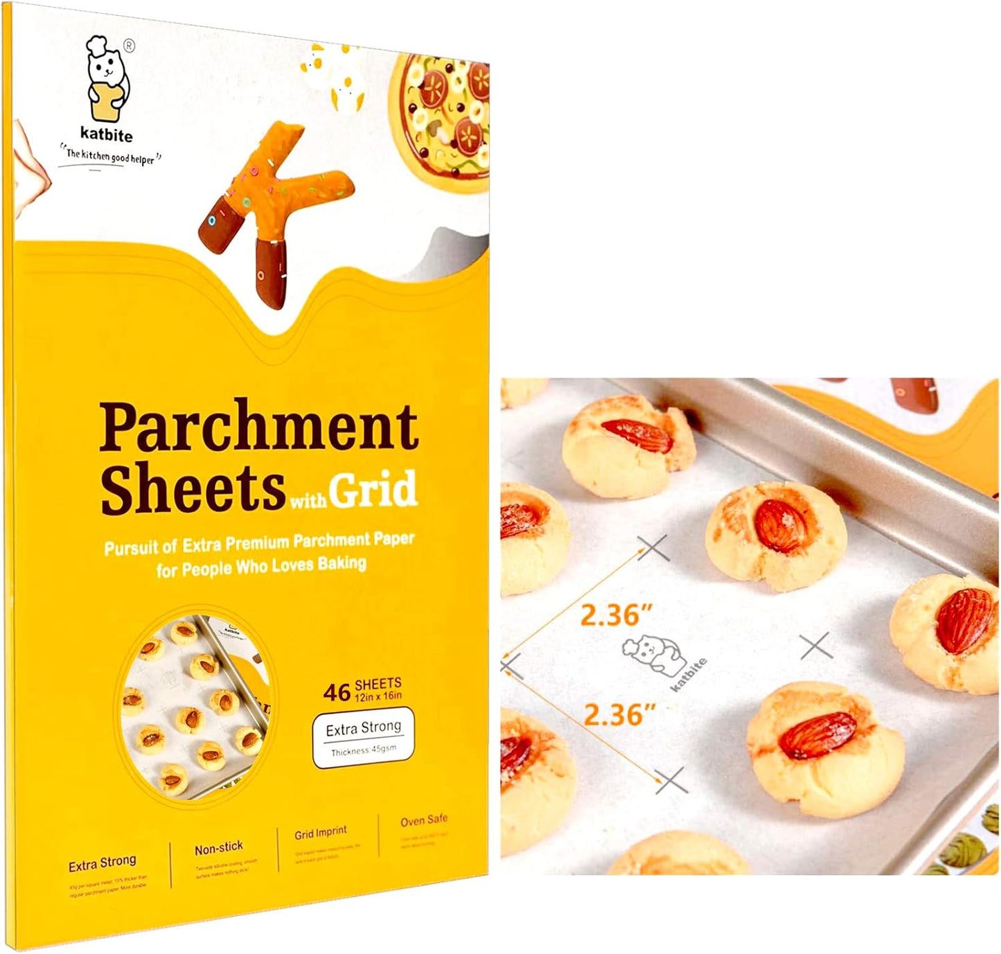 Katbite Hamburger Patty Paper 1000Pcs, 5.5"x5.5" Non Stick Parchment Paper Squares Sheets for Patty Seperate, Burger Press, Ground Beef, Freezing or Candy Wrappers, Use for Oven, Microwave or Freezer