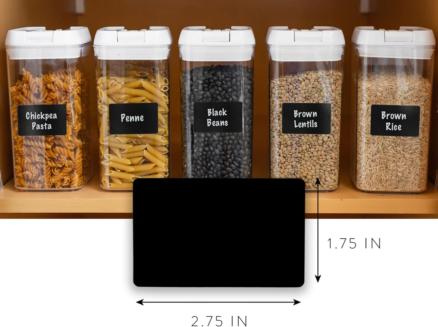 200 Chalkboard Labels for Food Containers, Reusable Black Stickers with Chalk Marker, Removable Pantry Chalk Board Jar Labels Stickers for Glass Jars, Storage Food Mason Jars, Kitchen Organization