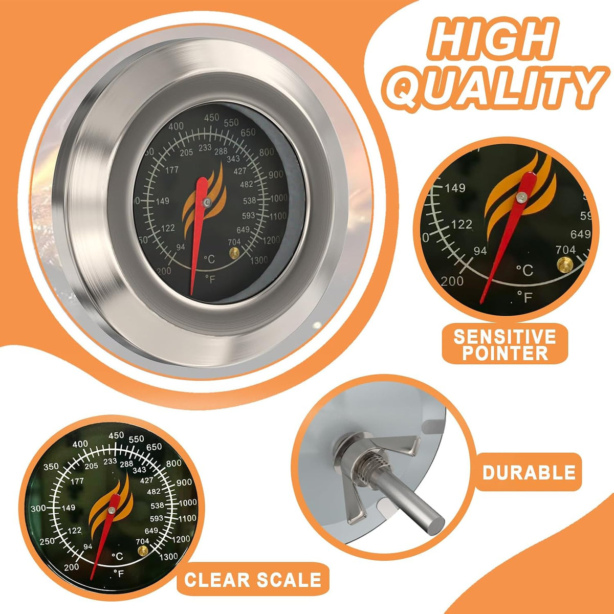 60540 Temperature Gauge for Weber GS4 Spirit II/I 200/300 SER & 22" Kettles
